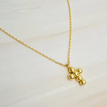 Load image into Gallery viewer, Mini Dot Cross Pendant Necklace