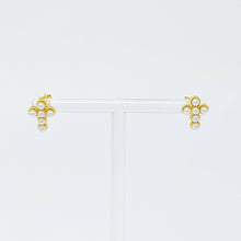 Load image into Gallery viewer, Dainty Cross Clear Crystal Studs