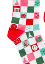 Load image into Gallery viewer, Socks - Christmas Checkered