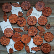 Load image into Gallery viewer, Dream Big Work Hard Leather Coaster