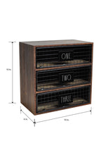 Load image into Gallery viewer, Rae Dunn “One, Two, Three” Wooden 3-Drawer Desk Organizer (local pick up only)