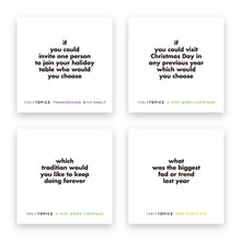 Load image into Gallery viewer, HOLIDAY CONVERSATION PACK - Thanksgiving, Christmas, NewYear