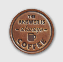 Load image into Gallery viewer, Leather Coaster Coffee