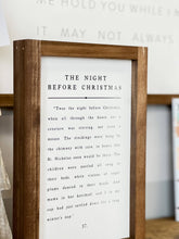 Load image into Gallery viewer, The Night Before Christmas | Christmas Decor: 17x13" / Black