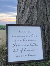 Load image into Gallery viewer, Heaven In Our Home: Black / Charcoal Background/White Lettering