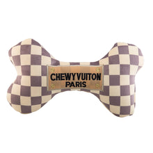 Load image into Gallery viewer, Checker Chewy Vuiton Bones Squeaker Dog Toy: XL