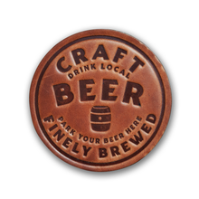 Load image into Gallery viewer, Craft Beer Leather Coaster