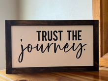 Load image into Gallery viewer, Trust The Journey: Black / Charcoal Background/White Lettering