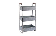 Load image into Gallery viewer, Rae Dunn 3 Tiers Galvanized Metal Storage Caddy (local pickup only)
