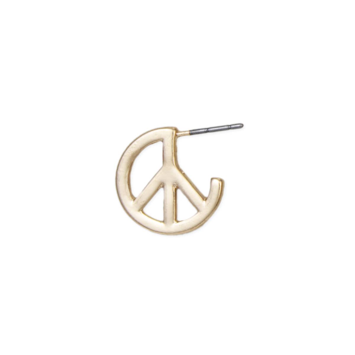 Think Peace Gold Hoop Earrings