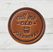 Load image into Gallery viewer, Leather Coaster Old Fashioned
