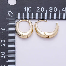Load image into Gallery viewer, 14K Gold Filled 16mm Minimalist Dome U-Shaped Oblong Hoop | Earrings-00698
