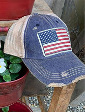 Load image into Gallery viewer, American Flag USA Distressed Trucker Hat Baseball Cap
