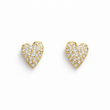 Load image into Gallery viewer, Golden Heart Spark Earrings
