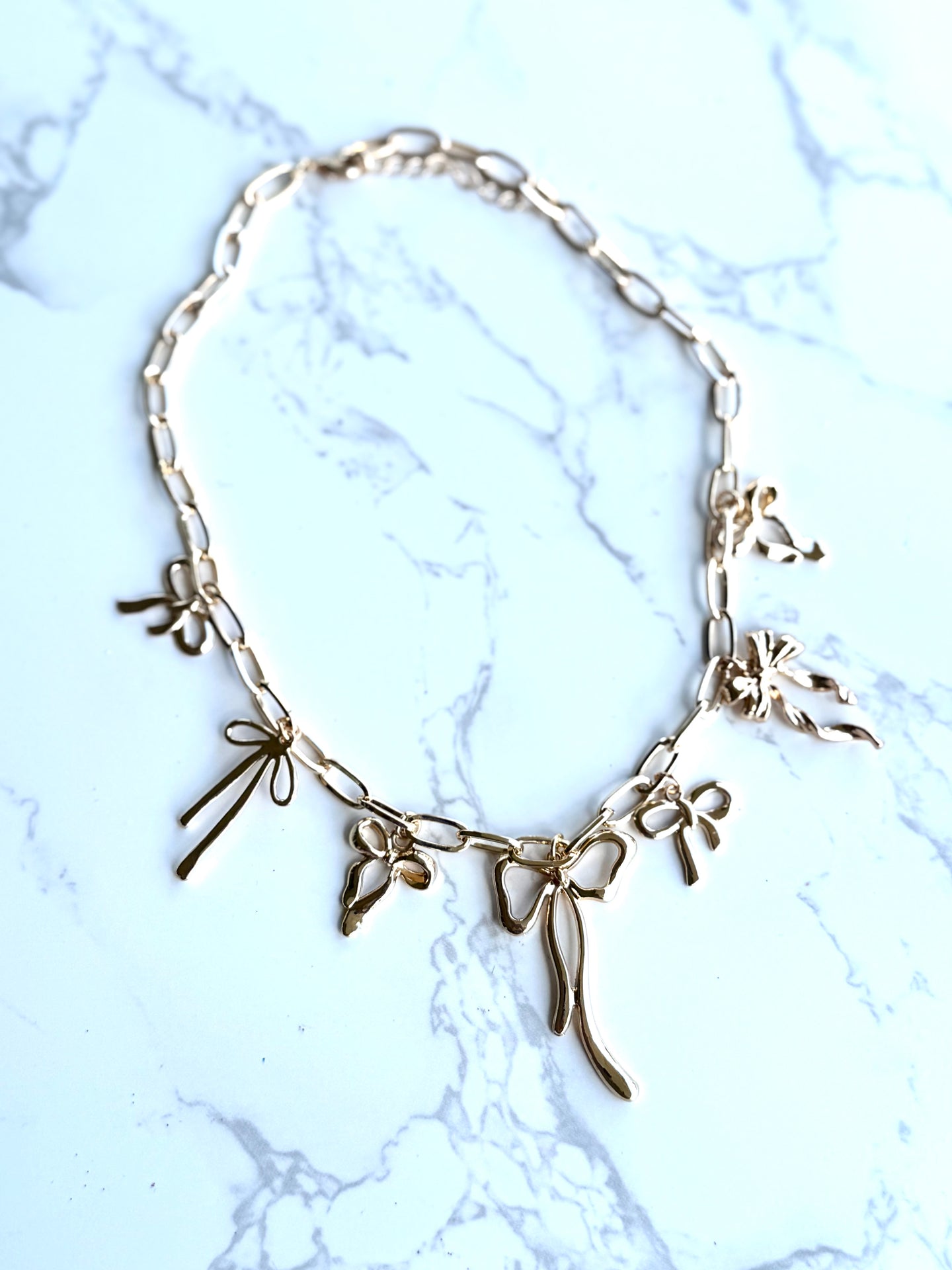 Coquette Bow Charm Necklace