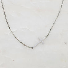 Load image into Gallery viewer, Kayla Cross Necklace: Silver
