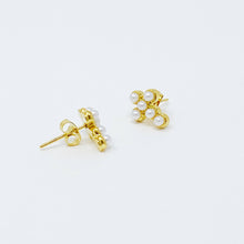 Load image into Gallery viewer, Dainty Cross Clear Crystal Studs
