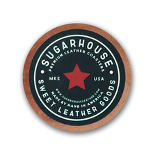 Load image into Gallery viewer, Dream Big Work Hard Leather Coaster
