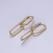Load image into Gallery viewer, 14K Gold Filled Oval Hoop Chunky Earrings
