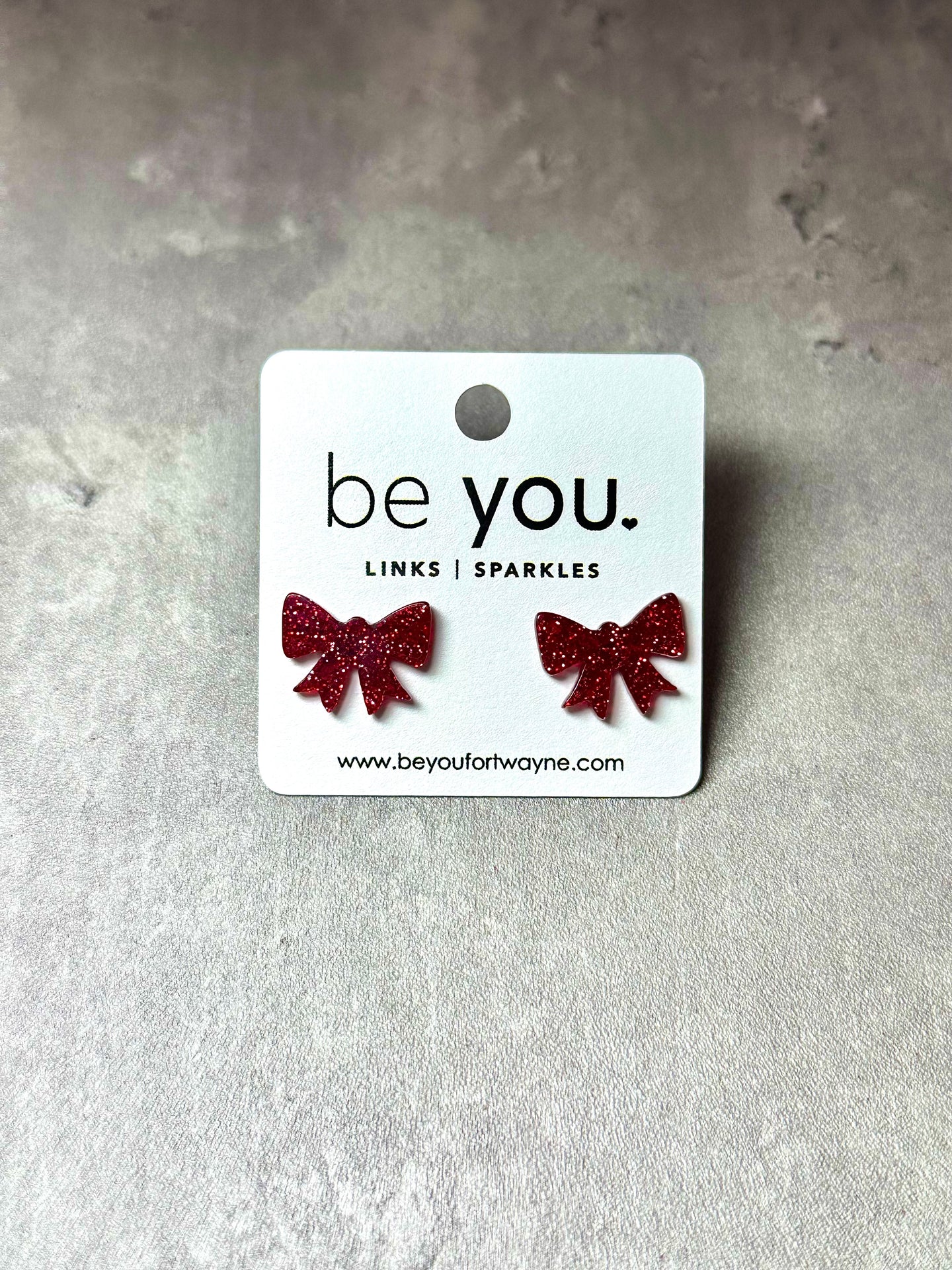 Sparkly  Bow Stud Earrings