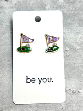 Load image into Gallery viewer, Golf Flag Stud Earrings
