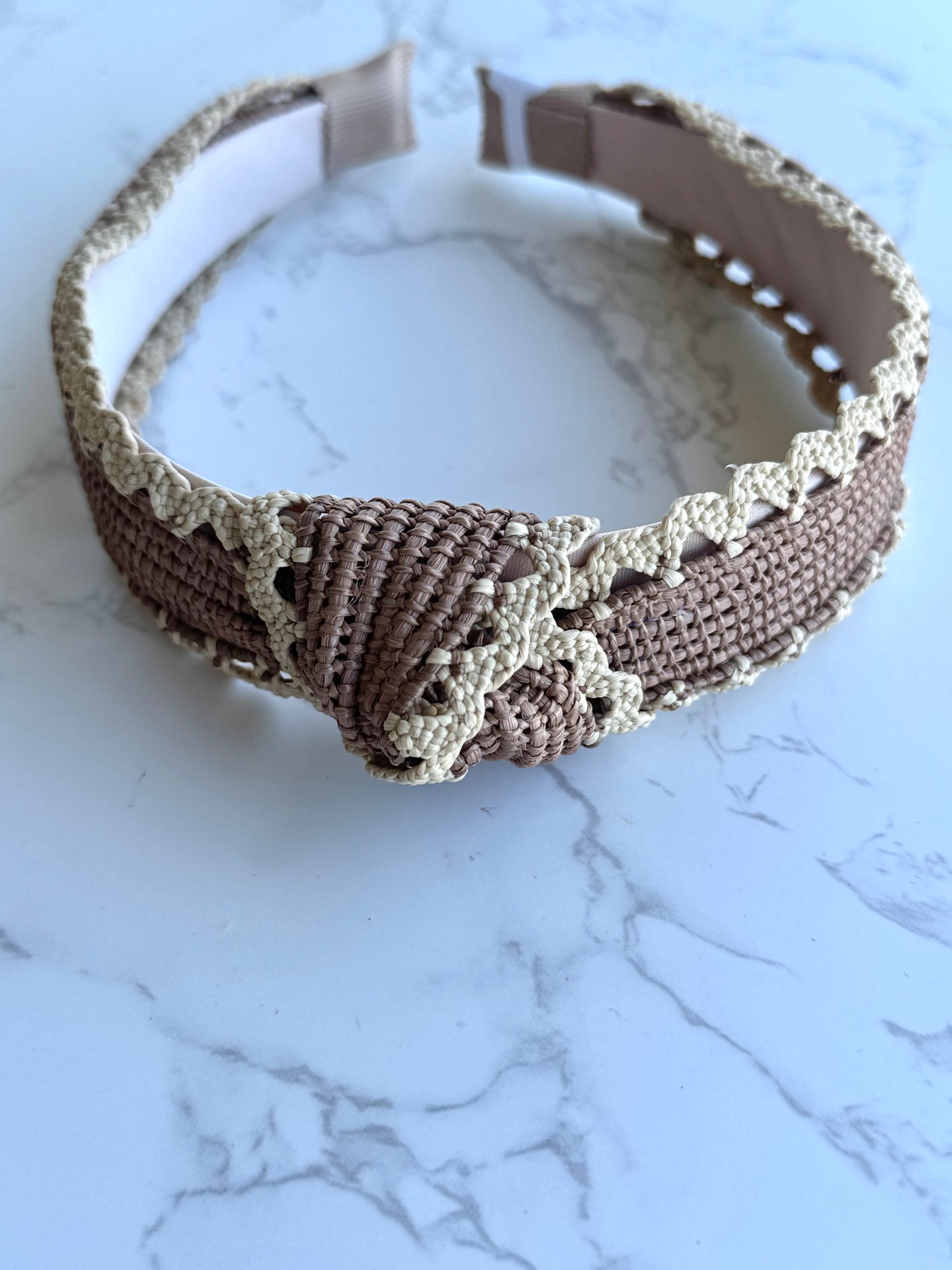 Classic Knot Headband-Coffee and Cream