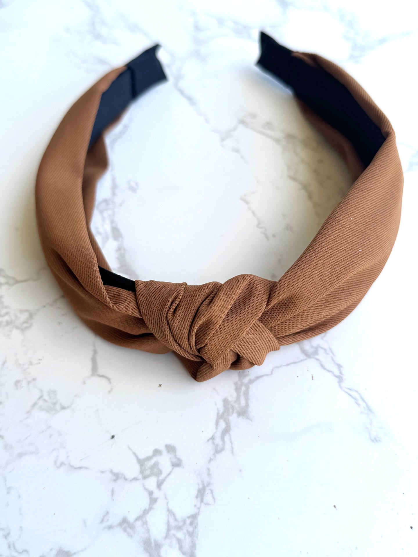 Classic Knot Headband-Deep Camel