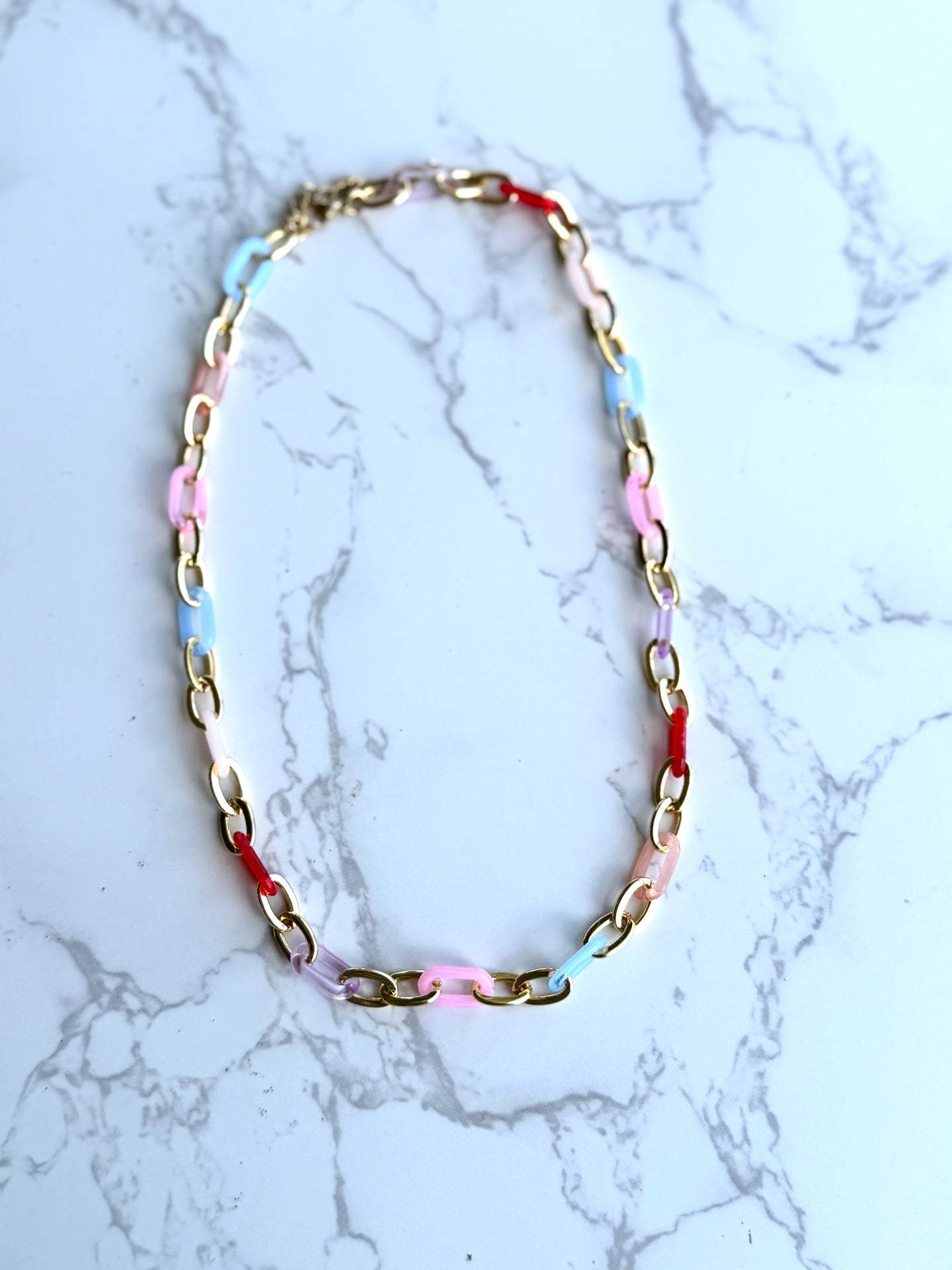 Touch of Color Paperclip Chain