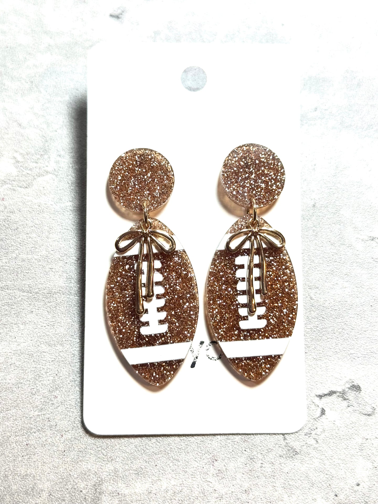 Football Bow Earrings