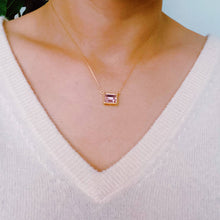 Load image into Gallery viewer, Sweet Square Necklace: Princess Pink
