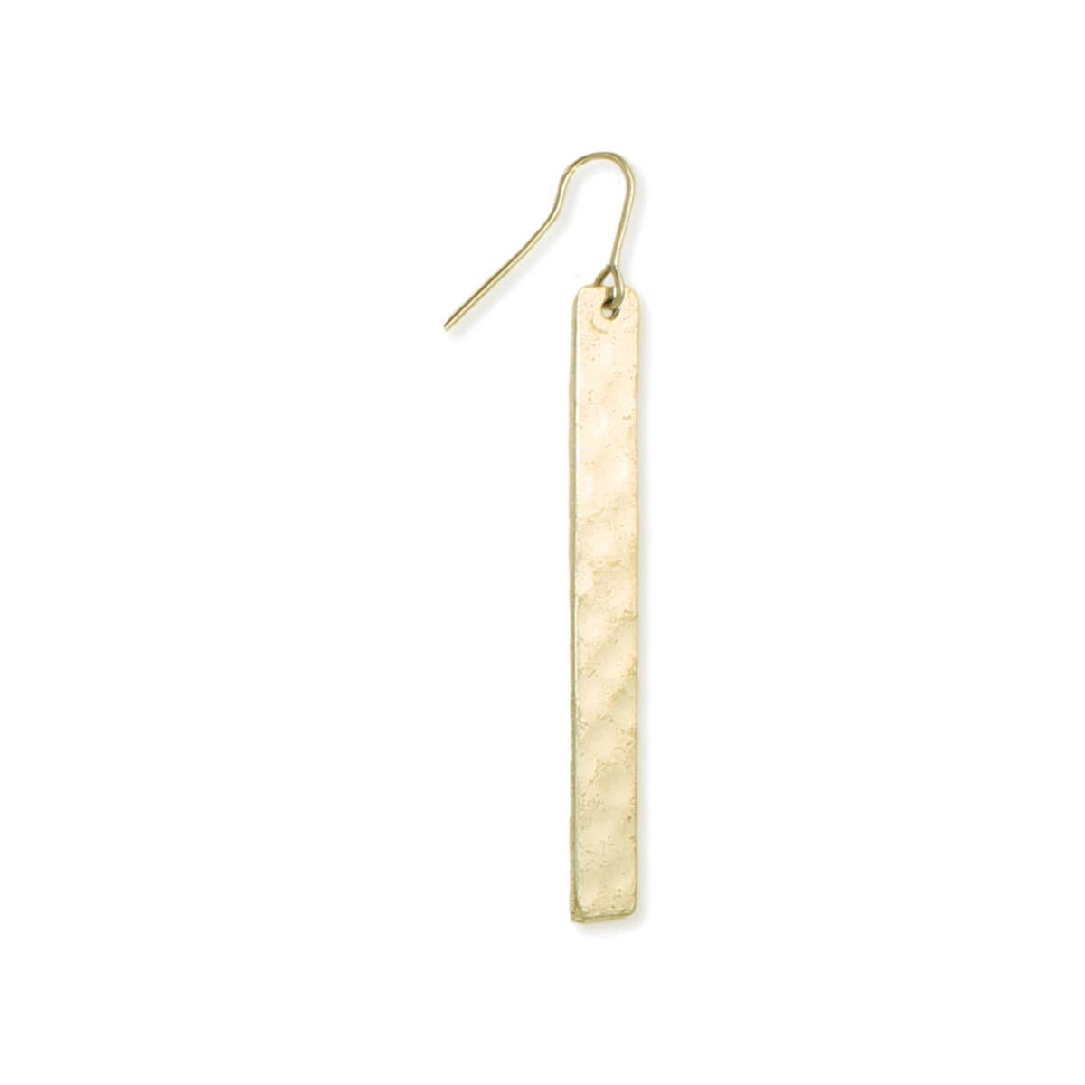 Gold Rush Gold Bar Hammered Earrings