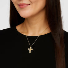 Load image into Gallery viewer, Vintage Pearl Cross Necklace
