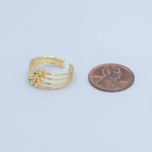 Load image into Gallery viewer, 24K Gold Filled Geometric Textured Bead Ring
