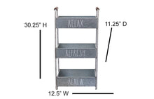 Load image into Gallery viewer, Rae Dunn 3 Tiers Galvanized Metal Storage Caddy (local pickup only)
