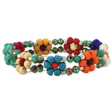 Load image into Gallery viewer, Cottage Bouquet Flower Bracelet Set
