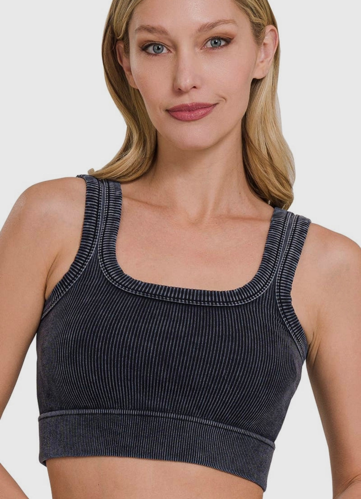 Ash Black Square Neck Brami