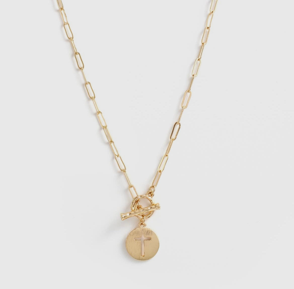 Toggle Cross Necklace