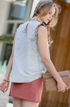 Load image into Gallery viewer, So Soft Chambray Top Vintage Gray
