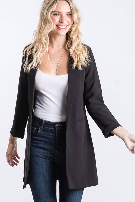 Classic Boyfriend Black Blazer