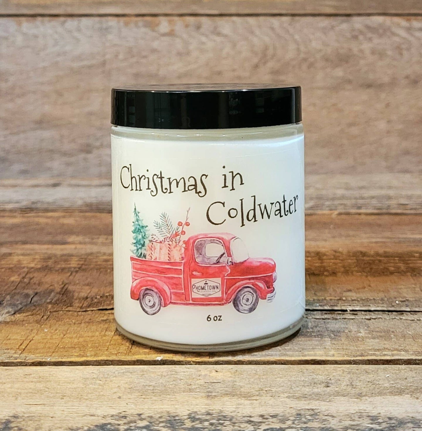 Christmas Truck in [Your Place] (6 oz Glass)