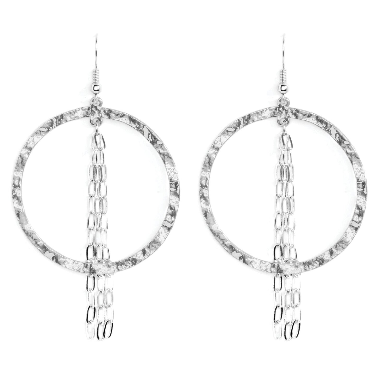 Gilded Earring with faceted Stones