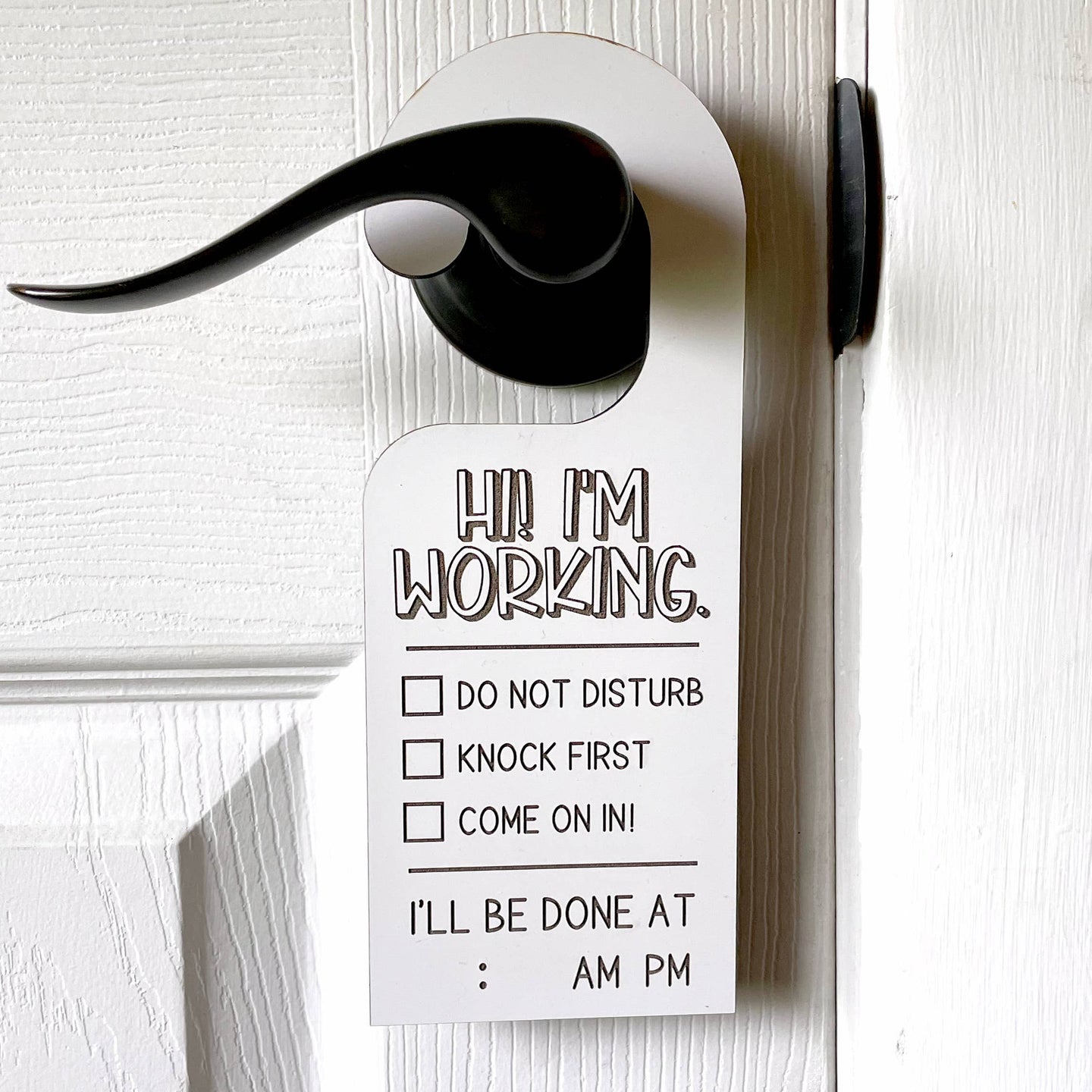 Work from Home Message Door Hanger