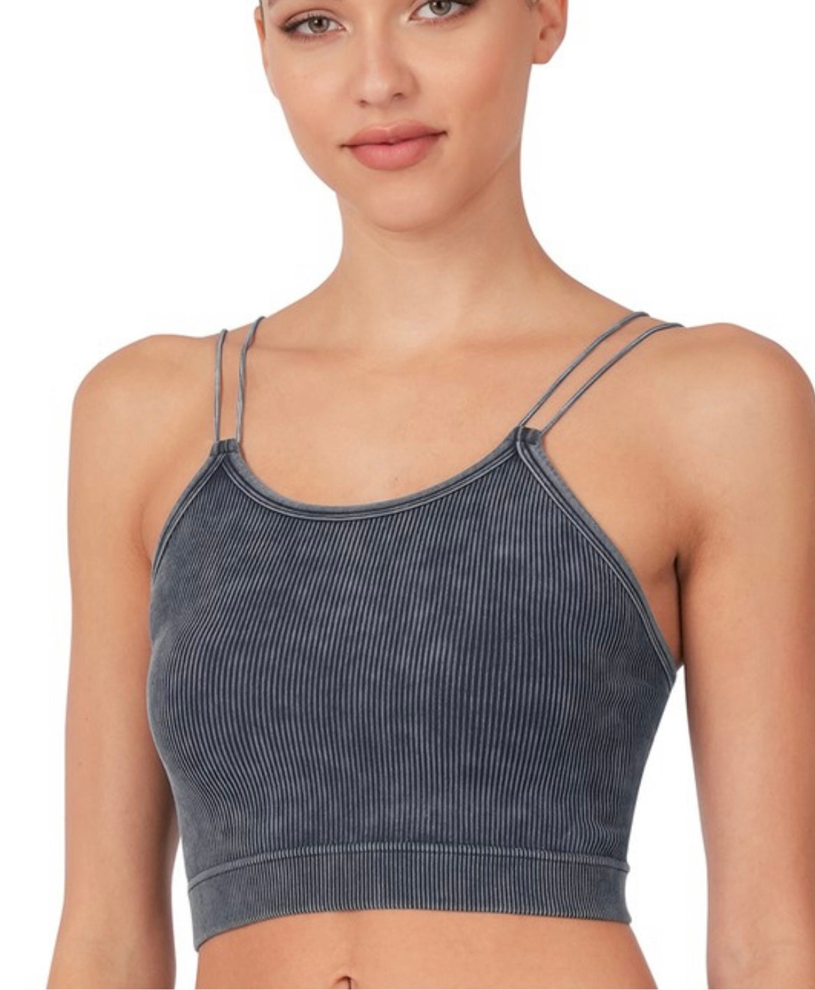 Ash Black Double Strap Brami