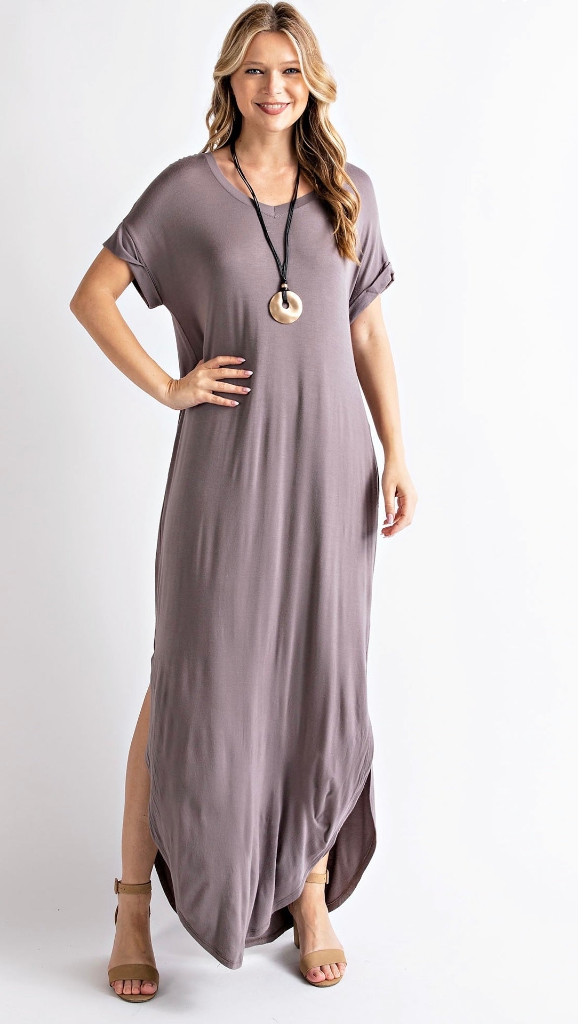 Coffee Date Smoky Grey Maxi