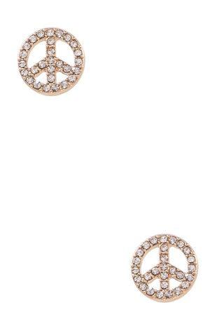 Peace Lives Pave Studs