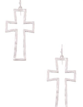 Load image into Gallery viewer, Open Cross Earrings
