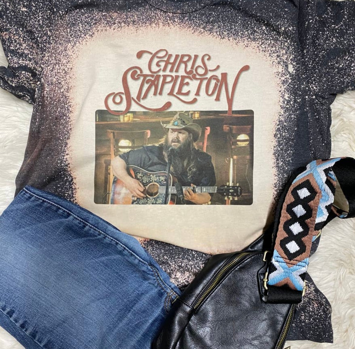 Chris Stapleton Retro Bleached Graphic