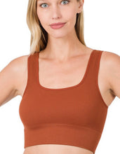 Load image into Gallery viewer, Solid Square Neck Ribbed Brami
