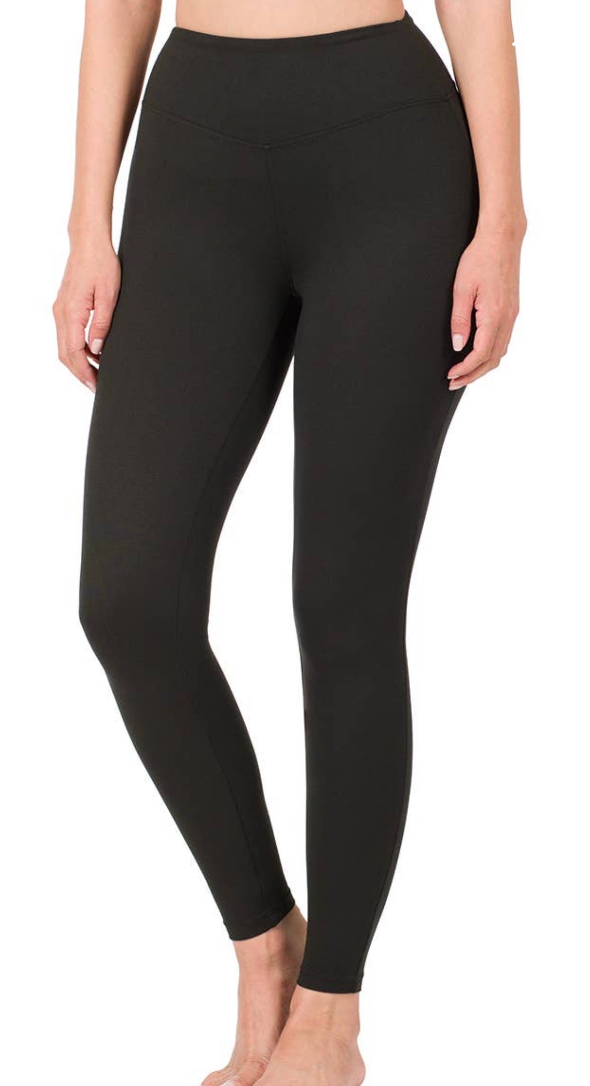 Brushed Microfiber Wide Waistband Moto Legging